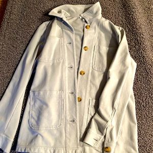 J Jill light blue twill jacket